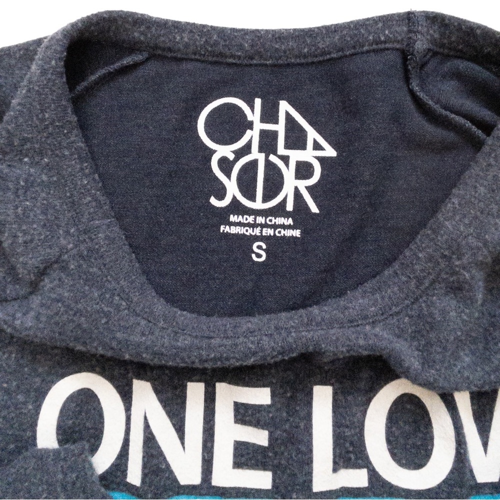 Chaser Sweatshirt Top One Love Rainbow Long Sleeve Stripe S - Picture 9 of 11